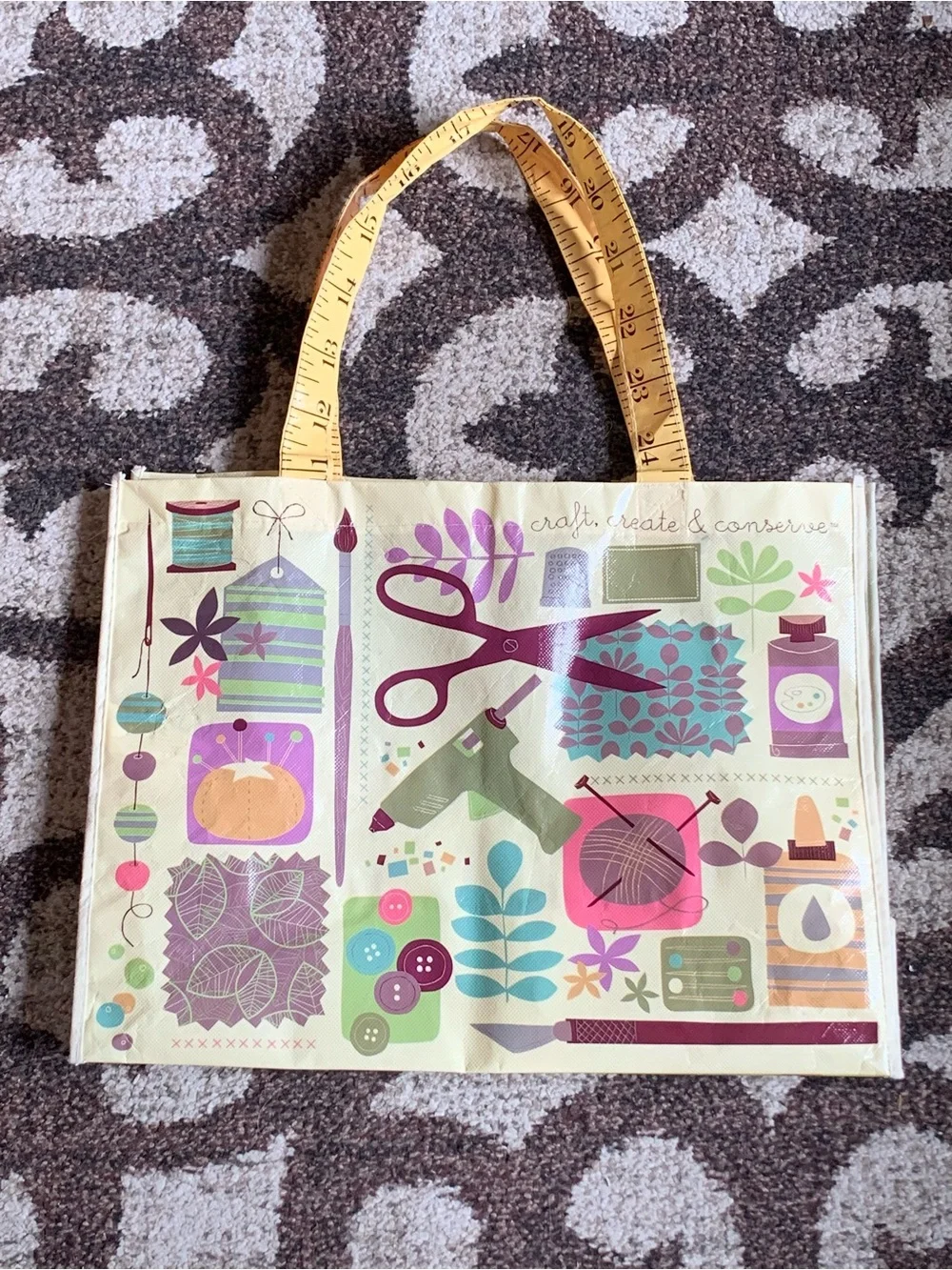 Joann Fabrics Reusable Shopping Bag Sewing Multiple Crafts Ruler Handles